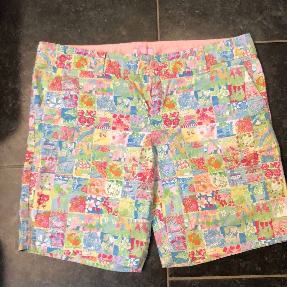 Lilly Pulitzer states print Bermuda shorts preppy